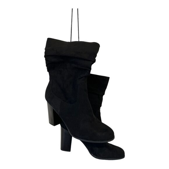 NWOB Style & Co | Saraa Slouch Mid-Shaft Boots Black Microfiber 10 M - Picture 1 of 9
